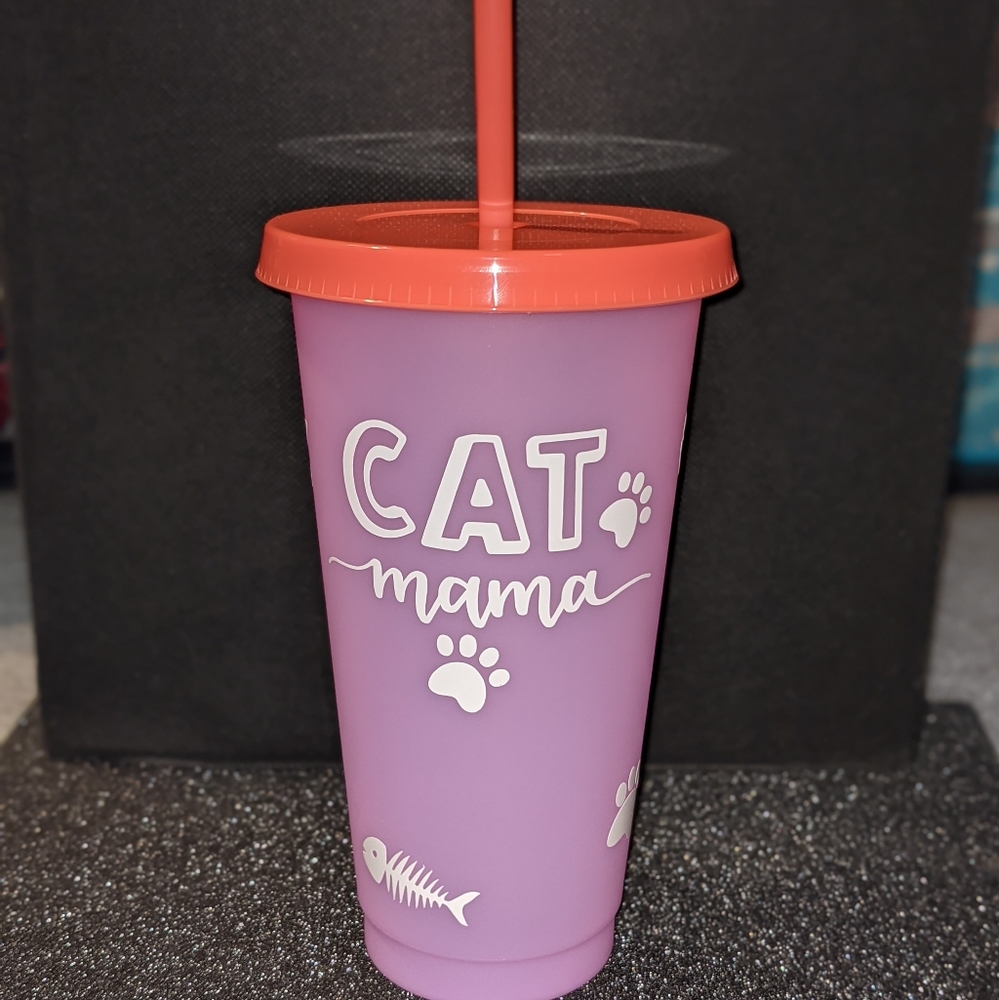 Cat Mama Color Changing Tumbler